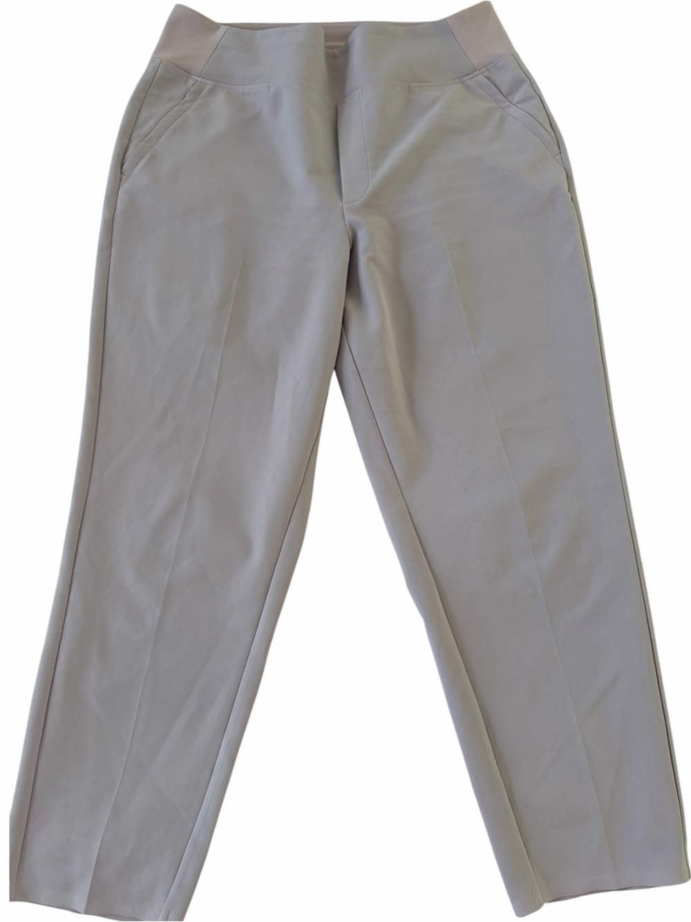 Athleta Purple/Lilac Stretch Straight Leg Pull on Trousers Womens Size 14
